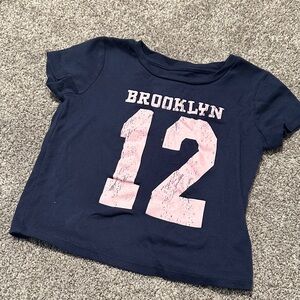 Art Class Navy and Pink Brooklyn Tee
